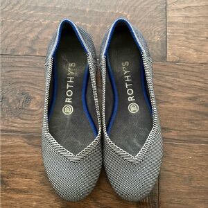 Rothy’s The Flat Cloud Grey Birdseye Ballet Flats Blue Gray Size 7.5